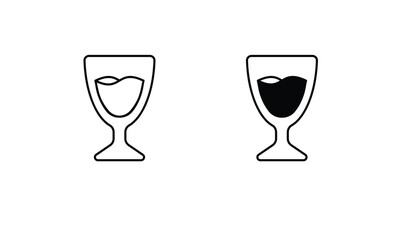 Snifter icon design with white background stock illustration