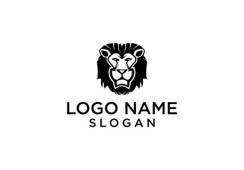 Lion Head Silhouette Logo Vector