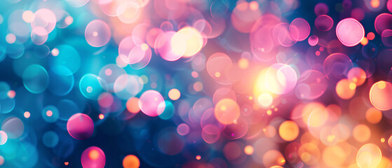 Abstract Colorful Bokeh Lights Background with Blurred Circles