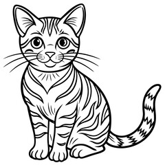 cat coloring pages mandala designe outline vector illustration for kids coloring book