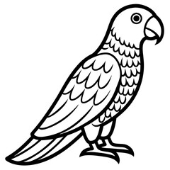 Hand drawn of Cockatoo parrot in zentangle style for Adult coloring book page, shirt design effect, logo, tattoo and decoration.Vector illustration.