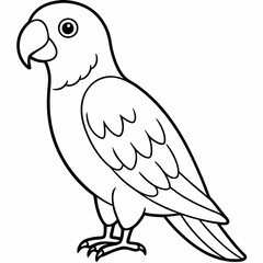 Hand drawn of Cockatoo parrot in zentangle style for Adult coloring book page, shirt design effect, logo, tattoo and decoration.Vector illustration.