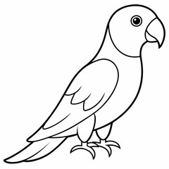 Hand drawn of Cockatoo parrot in zentangle style for Adult coloring book page, shirt design effect, logo, tattoo and decoration.Vector illustration.