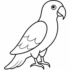 Hand drawn of Cockatoo parrot in zentangle style for Adult coloring book page, shirt design effect, logo, tattoo and decoration.Vector illustration.