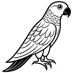 Hand drawn of Cockatoo parrot in zentangle style for Adult coloring book page, shirt design effect, logo, tattoo and decoration.Vector illustration.