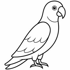 Hand drawn of Cockatoo parrot in zentangle style for Adult coloring book page, shirt design effect, logo, tattoo and decoration.Vector illustration.