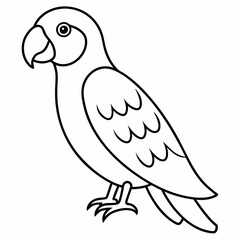 Hand drawn of Cockatoo parrot in zentangle style for Adult coloring book page, shirt design effect, logo, tattoo and decoration.Vector illustration.