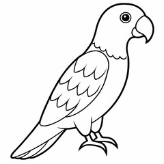 Hand drawn of Cockatoo parrot in zentangle style for Adult coloring book page, shirt design effect, logo, tattoo and decoration.Vector illustration.