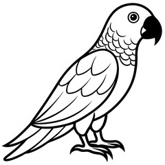 Hand drawn of Cockatoo parrot in zentangle style for Adult coloring book page, shirt design effect, logo, tattoo and decoration.Vector illustration.