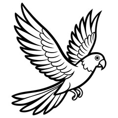 Hand drawn of Cockatoo in zentangle style for Adult coloring book page, shirt design effect, logo, tattoo and decoration.Vector illustration.