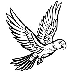 Hand drawn of Cockatoo in zentangle style for Adult coloring book page, shirt design effect, logo, tattoo and decoration.Vector illustration.