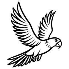 Fototapeta premium Hand drawn of Cockatoo in zentangle style for Adult coloring book page, shirt design effect, logo, tattoo and decoration.Vector illustration.