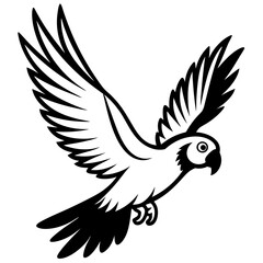 Hand drawn of Cockatoo in zentangle style for Adult coloring book page, shirt design effect, logo, tattoo and decoration.Vector illustration.