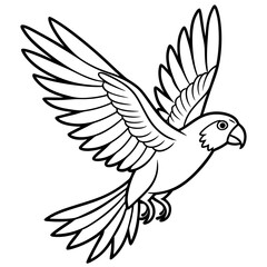 Hand drawn of Cockatoo in zentangle style for Adult coloring book page, shirt design effect, logo, tattoo and decoration.Vector illustration.