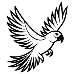 Hand drawn of Cockatoo in zentangle style for Adult coloring book page, shirt design effect, logo, tattoo and decoration.Vector illustration.