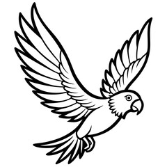 Hand drawn of Cockatoo in zentangle style for Adult coloring book page, shirt design effect, logo, tattoo and decoration.Vector illustration.