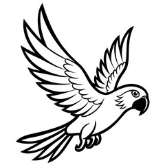 Hand drawn of Cockatoo in zentangle style for Adult coloring book page, shirt design effect, logo, tattoo and decoration.Vector illustration.