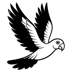 Hand drawn of Cockatoo in zentangle style for Adult coloring book page, shirt design effect, logo, tattoo and decoration.Vector illustration.
