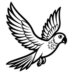 Hand drawn of Cockatoo in zentangle style for Adult coloring book page, shirt design effect, logo, tattoo and decoration.Vector illustration.