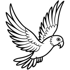 Hand drawn of Cockatoo in zentangle style for Adult coloring book page, shirt design effect, logo, tattoo and decoration.Vector illustration.