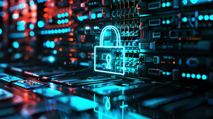 Computer Security Day. Computer monitor and padlock shield element. Secure internet connection. Cybersecurity and privacy concepts to protect data. Safe information exchange and data storage concept