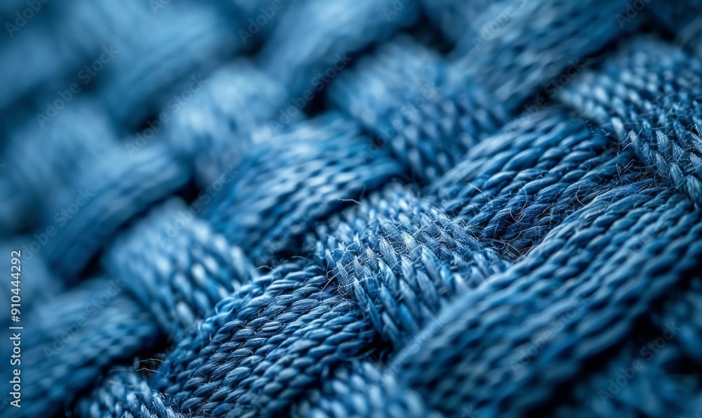 Poster fabric weave close-up: intricate threads and textures