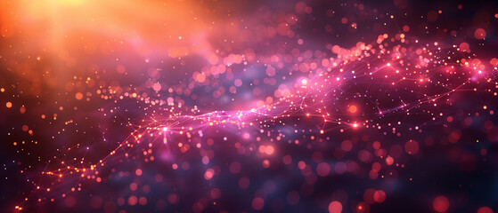 Obraz premium Abstract Background with Red and Purple Lights and Geometric Patterns