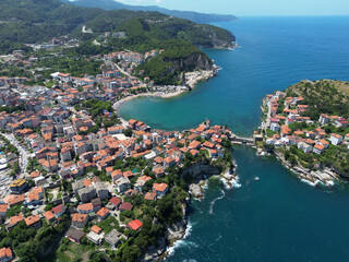 A drone view of Amasra, Turkey