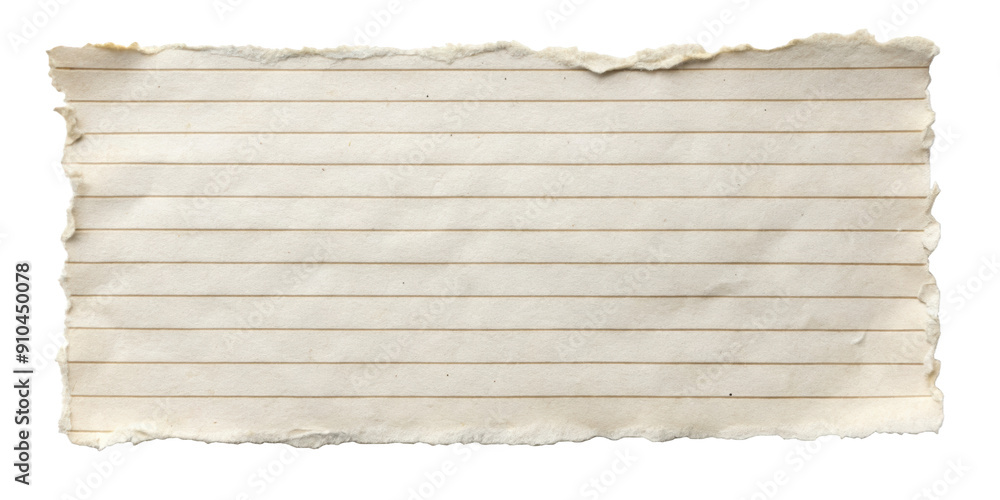 Fototapete aged lined paper with rough edges, featuring an antique look and lined pattern, perfect for notes or