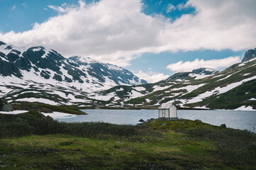 Hütte in den Bergen