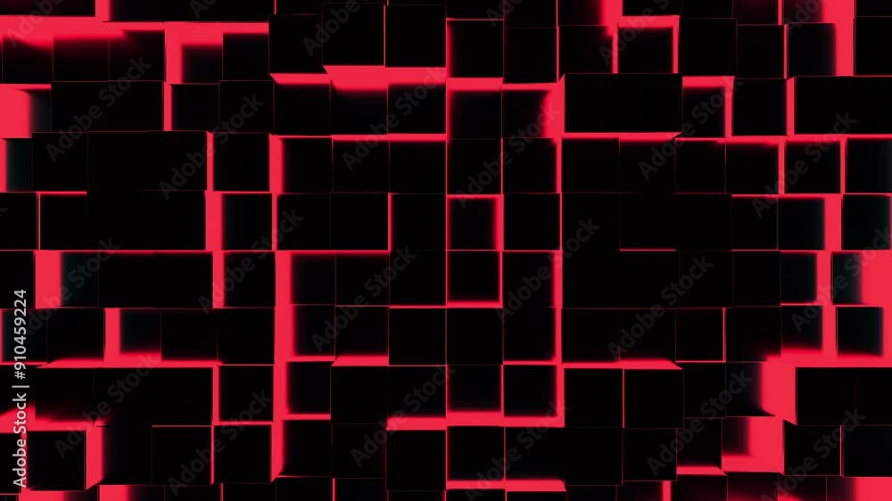Poster abstract red and black geometric patterns representing dynamic and bold art styles. design