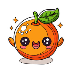 hand drawn kawaii fruit