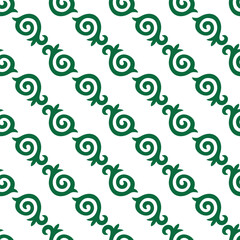 Real Tatar seamless pattern. Islamic tulip, floral geometry. Culture of the Tatar people, symbols of green and red