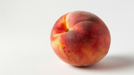A whole peach isolated on white