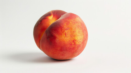 Fototapeta premium A whole peach isolated on white