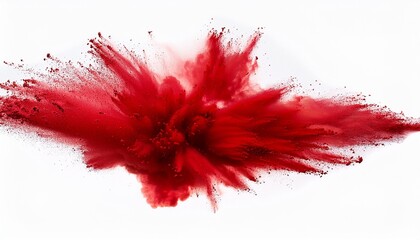 red ink splat on a white background
