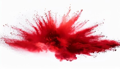red ink splashes on white background
