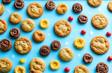 A close-up view of Dessert Bowl filled with an assortment of cookies and candies.