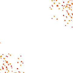 Orange And red rose petals decoration isolated 