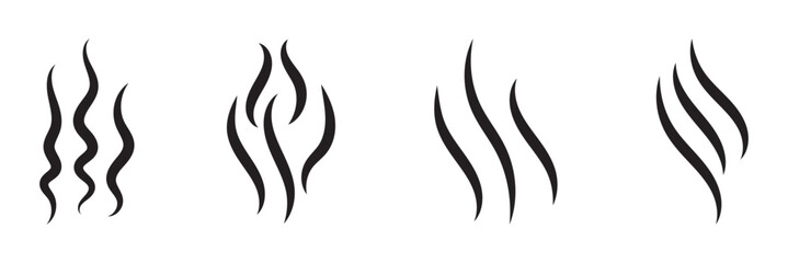 Smoke icon vector set. Steam symbol illustration.