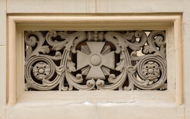 Architectural details at the Alba Iulia citadel - Romania. It is a bastioned fortress built at the...
