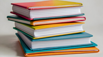 stack of books isolated