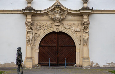 Architectural details at the Alba Iulia citadel - Romania. It is a bastioned fortress built at the...