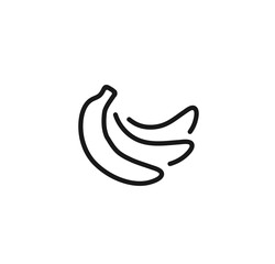 Banana outline icon