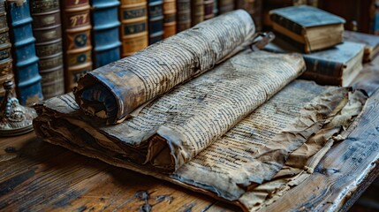 Ancient Greek Manuscript Scrolls – Historical Handwritten Texts and Books