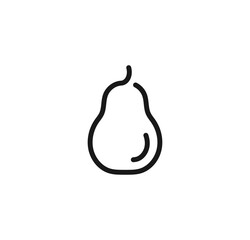 Pear outline icon