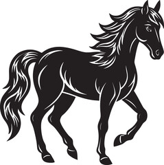 Horse silhouette design vector design illustration with a white background