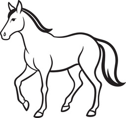 Horse silhouette design vector design illustration with a white background