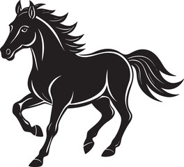 Horse silhouette design vector design illustration with a white background