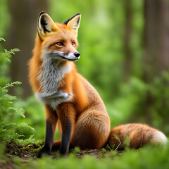 Obraz premium red fox vulpes